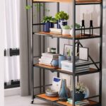 منظم الاجهزه وديكور المطبخ خشب زاد قوائم معدن ضد الصدأ