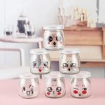 طقم اكواب زبادي ايموشن 6قطع اشكال مختلفه سعه 200ملي